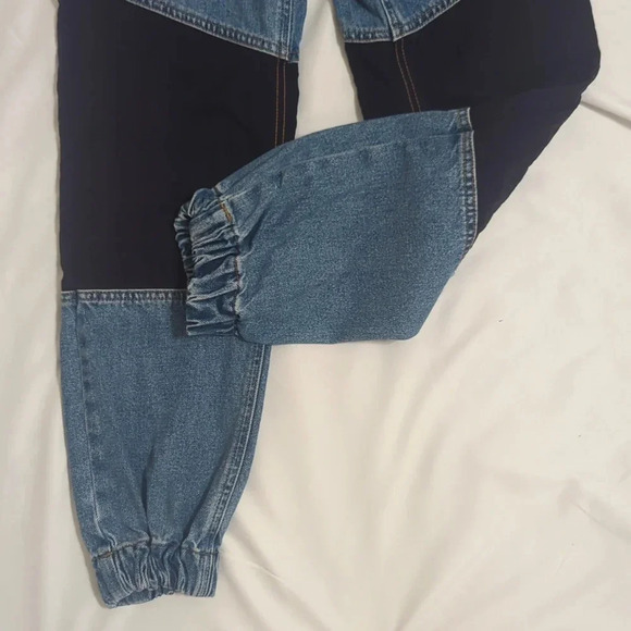 Urban Outfitters BDG Byron Spliced Denim Joggers, Color Blue/Black Size 24 - Picture 9 of 15